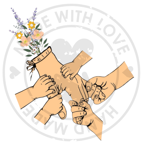 Mum/Grandma & 5 Children Hands SVG PNG