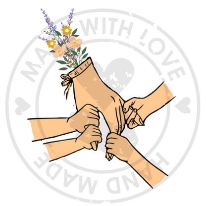 Mother/Grandma & 4 Childs Hand SVG PNG